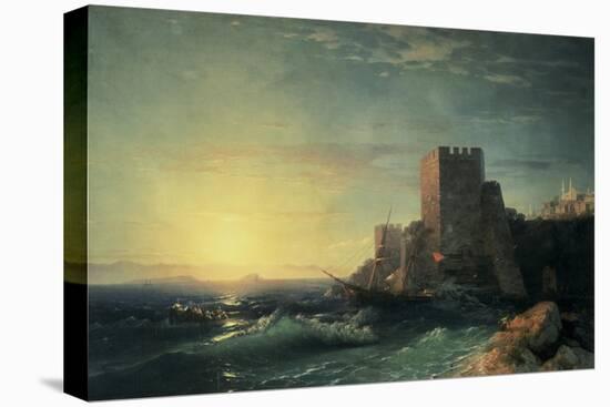 The Towers at Bosporus-Ivan Konstantinovich Aivazovsky-Stretched Canvas
