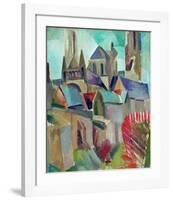 The Towers of Laon Study, 1912-Robert Delaunay-Framed Giclee Print
