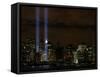 The Towers of Light Shine Over the Manhatten Skyline-null-Framed Stretched Canvas