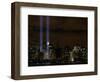 The Towers of Light Shine Over the Manhatten Skyline-null-Framed Photographic Print