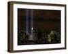 The Towers of Light Shine Over the Manhatten Skyline-null-Framed Photographic Print