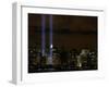 The Towers of Light Shine Over the Manhatten Skyline-null-Framed Photographic Print