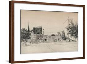 'The Towers of Notre-Dame', 1915-William Walker-Framed Giclee Print