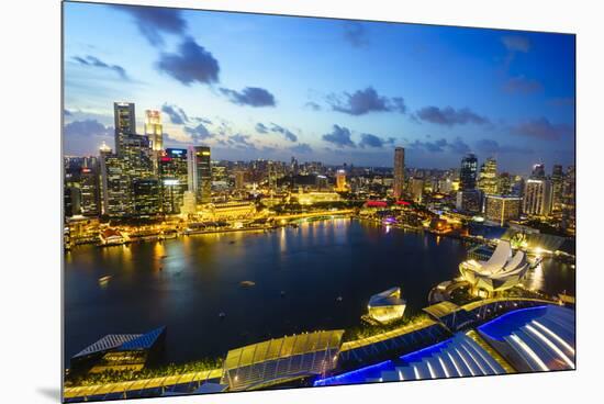 The Towers of the Central Business District and Marina Bay at Dusk, Singapore, Southeast Asia, Asia-Fraser Hall-Mounted Premium Photographic Print