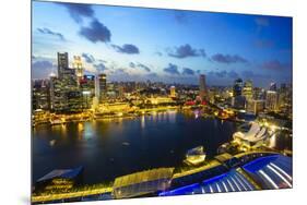 The Towers of the Central Business District and Marina Bay at Dusk, Singapore, Southeast Asia, Asia-Fraser Hall-Mounted Premium Photographic Print