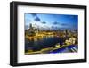 The Towers of the Central Business District and Marina Bay at Dusk, Singapore, Southeast Asia, Asia-Fraser Hall-Framed Photographic Print