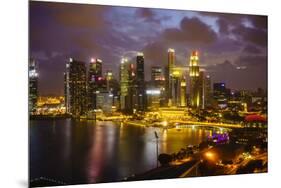 The Towers of the Central Business District and Marina Bay at Dusk, Singapore, Southeast Asia, Asia-Fraser Hall-Mounted Premium Photographic Print