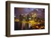 The Towers of the Central Business District and Marina Bay at Dusk, Singapore, Southeast Asia, Asia-Fraser Hall-Framed Photographic Print