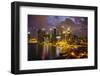 The Towers of the Central Business District and Marina Bay at Dusk, Singapore, Southeast Asia, Asia-Fraser Hall-Framed Photographic Print