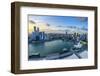 The Towers of the Central Business District and Marina Bay at Sunset, Singapore, Southeast Asia-Fraser Hall-Framed Photographic Print