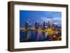 The Towers of the Central Business District and Marina Bay by Night, Singapore, Southeast Asia-Fraser Hall-Framed Photographic Print
