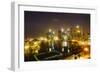 The Towers of the Central Business District and Marina Bay by Night, Singapore, Southeast Asia-Fraser Hall-Framed Photographic Print