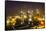 The Towers of the Central Business District and Marina Bay by Night, Singapore, Southeast Asia-Fraser Hall-Framed Stretched Canvas