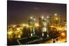 The Towers of the Central Business District and Marina Bay by Night, Singapore, Southeast Asia-Fraser Hall-Stretched Canvas