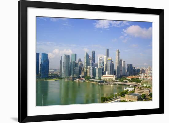 The Towers of the Central Business District and Marina Bay in the Early Morning, Singapore-Fraser Hall-Framed Photographic Print