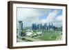 The Towers of the Central Business District and Marina Bay in the Morning, Singapore-Fraser Hall-Framed Photographic Print