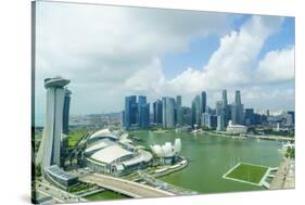 The Towers of the Central Business District and Marina Bay in the Morning, Singapore-Fraser Hall-Stretched Canvas