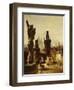 The Towers of the Charles Bridge in Prague, Czechoslovakia, 1870-Albert Schmid-Framed Giclee Print