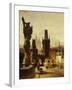 The Towers of the Charles Bridge in Prague, Czechoslovakia, 1870-Albert Schmid-Framed Giclee Print