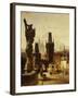 The Towers of the Charles Bridge in Prague, Czechoslovakia, 1870-Albert Schmid-Framed Giclee Print