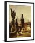 The Towers of the Charles Bridge in Prague, Czechoslovakia, 1870-Albert Schmid-Framed Giclee Print