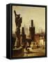The Towers of the Charles Bridge in Prague, Czechoslovakia, 1870-Albert Schmid-Framed Stretched Canvas