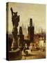 The Towers of the Charles Bridge in Prague, Czechoslovakia, 1870-Albert Schmid-Stretched Canvas