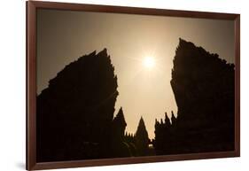 The Towers of the Hindu Prambanan Temples in Central Java-Alex Saberi-Framed Photographic Print