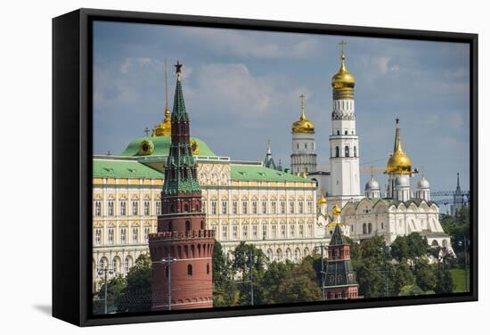 The Towers of the Kremlin, UNESCO World Heritage Site, Moscow, Russia, Europe-Michael Runkel-Framed Stretched Canvas