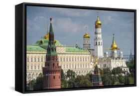The Towers of the Kremlin, UNESCO World Heritage Site, Moscow, Russia, Europe-Michael Runkel-Framed Stretched Canvas