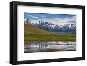 The Towers of the Torres Del Paine National Park, Patagonia, Chile, South America-Michael Runkel-Framed Premium Photographic Print