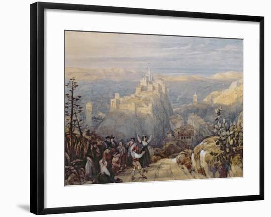 The Town and Castle at Loja, Spain, 1834-David Roberts-Framed Giclee Print