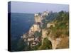 The Town and Church of Rocamadour in the Dordogne, Midi Pyrenees, France-Roy Rainford-Stretched Canvas