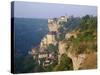 The Town and Church of Rocamadour in the Dordogne, Midi Pyrenees, France-Roy Rainford-Stretched Canvas