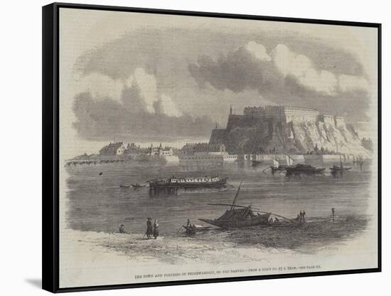 The Town and Fortress of Peterwardein, on the Danube-Samuel Read-Framed Stretched Canvas