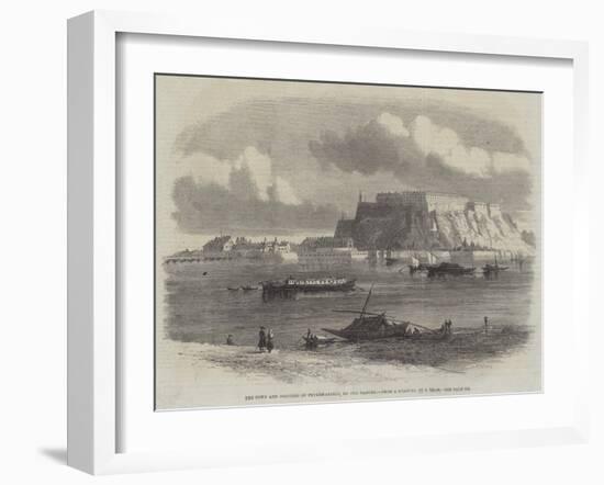 The Town and Fortress of Peterwardein, on the Danube-Samuel Read-Framed Giclee Print