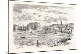 The Town and Harbour of Falmouth, UK-null-Mounted Giclee Print