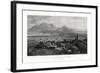 The Town and Isthmus of Corinth from the Acropolis, Greece, 1887-W Miller-Framed Giclee Print