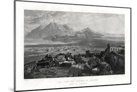 The Town and Isthmus of Corinth from the Acropolis, Greece, 1887-W Miller-Mounted Giclee Print