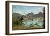 The Town and Lake Como, 1834-Jean-Baptiste-Camille Corot-Framed Giclee Print