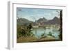 The Town and Lake Como, 1834-Jean-Baptiste-Camille Corot-Framed Giclee Print