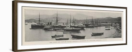 The Town and Port of Batum, Partially Destroyed by a Magazine Explosion, 25 July-null-Framed Giclee Print