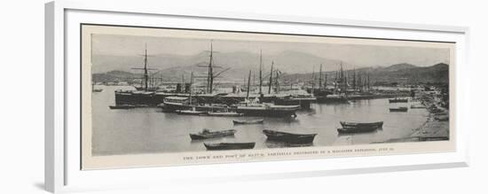 The Town and Port of Batum, Partially Destroyed by a Magazine Explosion, 25 July-null-Framed Giclee Print