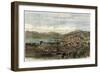 The Town and Port of Wellington, Capital of New Zealand, C1880-null-Framed Giclee Print