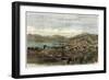 The Town and Port of Wellington, Capital of New Zealand, C1880-null-Framed Giclee Print