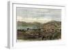 The Town and Port of Wellington, Capital of New Zealand, C1880-null-Framed Giclee Print