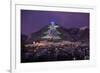 The town and the biggest Christmas Tree of the world, Gubbbio, Umbria, Italy, Europe-Lorenzo Mattei-Framed Photographic Print