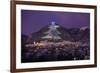 The town and the biggest Christmas Tree of the world, Gubbbio, Umbria, Italy, Europe-Lorenzo Mattei-Framed Photographic Print