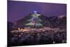 The town and the biggest Christmas Tree of the world, Gubbbio, Umbria, Italy, Europe-Lorenzo Mattei-Mounted Photographic Print