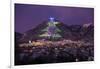 The town and the biggest Christmas Tree of the world, Gubbbio, Umbria, Italy, Europe-Lorenzo Mattei-Framed Photographic Print